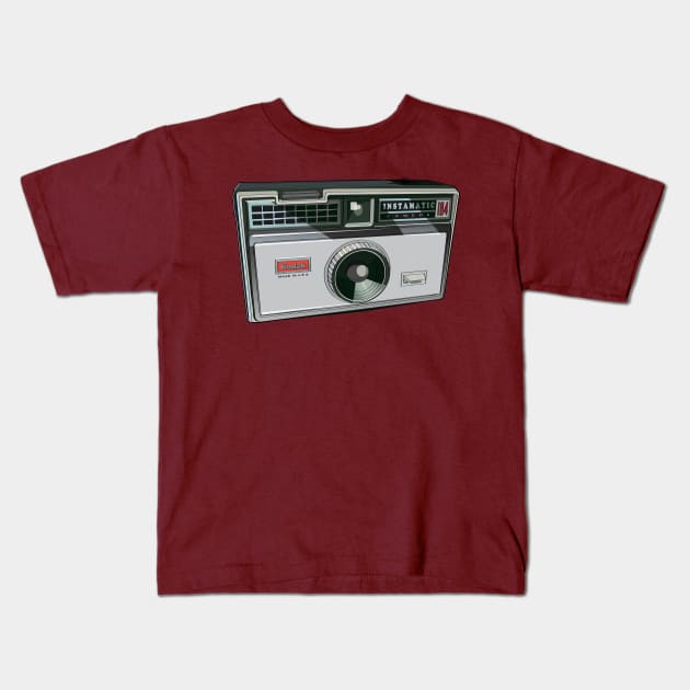 Instamatic Camera Kids T-Shirt by threeblackdots